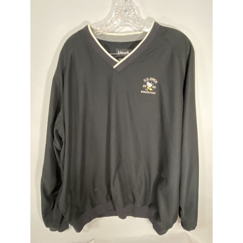 US Open Ashworth XL Golf Pullover Mens Shirt 2006 Winged Foot Geoff Ogilvy Black